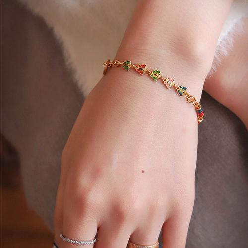 Brass Bracelet Findings Butterfly sang gold plated DIY & enamel Approx 5mm Sold By PC