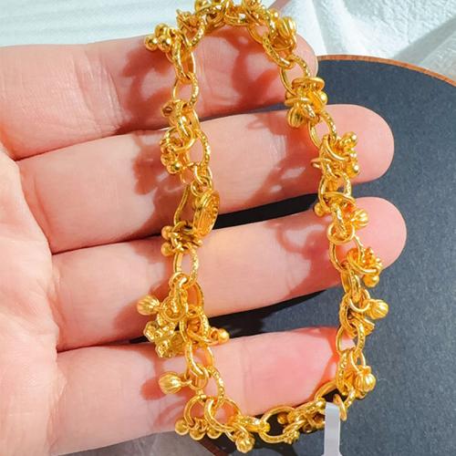 Brass Bracelet gold color plated & for woman Length Approx 7-9.5 Inch Sold By PC