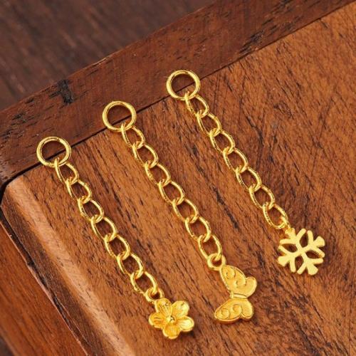 Brass Extender Chain sang gold plated DIY Sold By PC