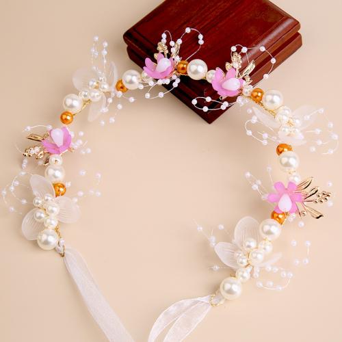 Headband Iron with Plastic Pearl for bridal Sold By PC