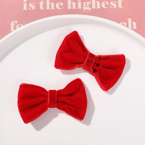 Hair Clip Findings Velour Bowknot multifunctional & DIY Sold By PC