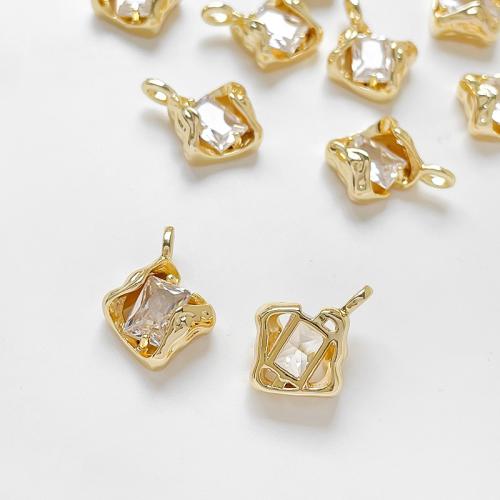 Cubic Zirconia Micro Pave Brass Pendant DIY & micro pave cubic zirconia Sold By PC