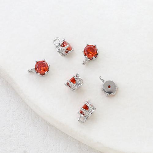 Cilindrata Zircone micro pavimenta il pendente di ottone, DIY & Micro spianare cubic zirconia, nessuno, 9x6mm, Venduto da PC