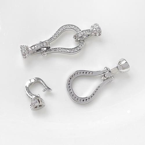 Brass Jewelry Clasps DIY & micro pave cubic zirconia Sold By PC