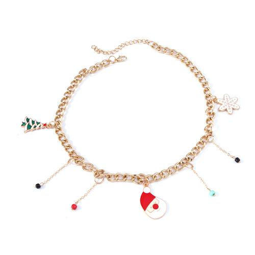 Zinc Alloy Jewelry Necklace with 7cm extender chain gold color plated fashion jewelry & enamel gold nickel lead & cadmium free Length 40 cm Sold By PC