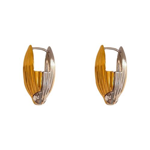 Brass Leverback Earring plated fashion jewelry & for woman & two tone Sold By Pair