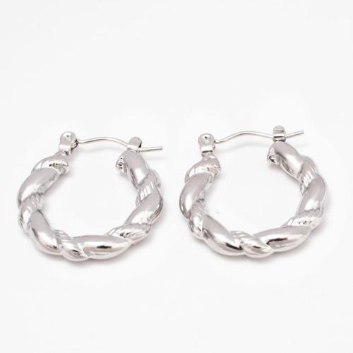 Stainless Steel Lever Terug Earring, 304 roestvrij staal, mode sieraden & voor vrouw, meer kleuren voor de keuze, 23x22mm, Verkocht door pair