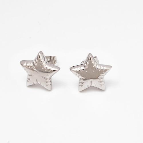 Roestvrij staal Stud Earrings, 304 roestvrij staal, Ster, mode sieraden & voor vrouw, gouden, 13x13mm, Verkocht door pair