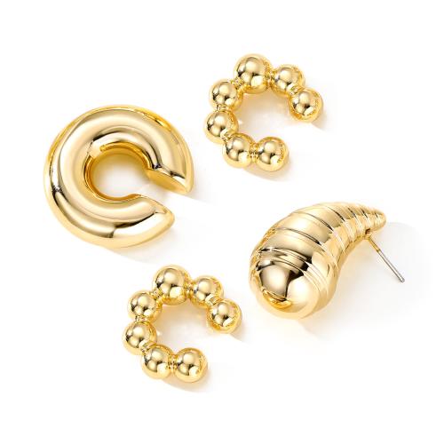 Brassard de boucle d'oreille de mode, plastique revêtu de cuivre, Placage UV, bijoux de mode & styles différents pour le choix & pour femme, plus de couleurs à choisir, Vendu par PC