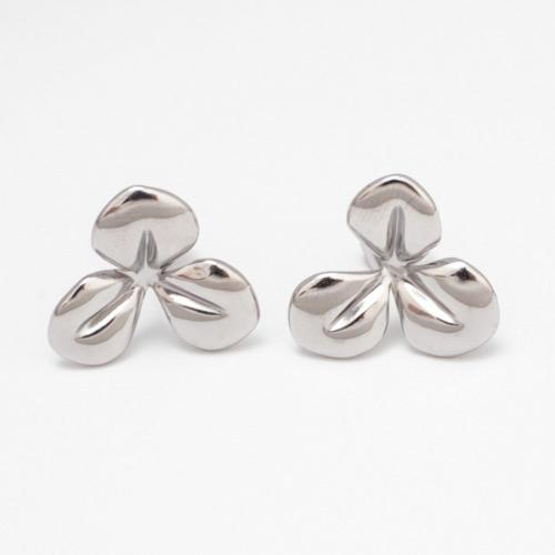 Stainless Steel Stud Earrings 304 Stainless Steel Flower Vacuum Ion Plating fashion jewelry & for woman & hollow Sold By Pair