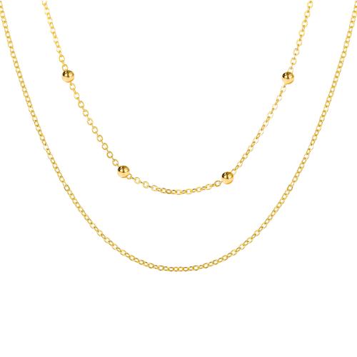 Zinc Alloy Jewelry Necklace plated fashion jewelry & for woman golden Length 41-50 cm Sold By Set