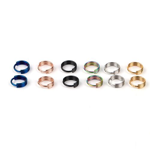 Rustfrit stål Næse Piercing Smykker, 316 Stainless Steel, forgyldt, Unisex & forskellig størrelse for valg, flere farver til valg, Solgt af PC