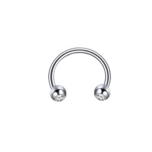 Nerezová ocel Nose Piercing šperky, 304 Stainless Steel, micro vydláždit kubické zirkony & pro ženy, Původní barva, Prodáno By PC