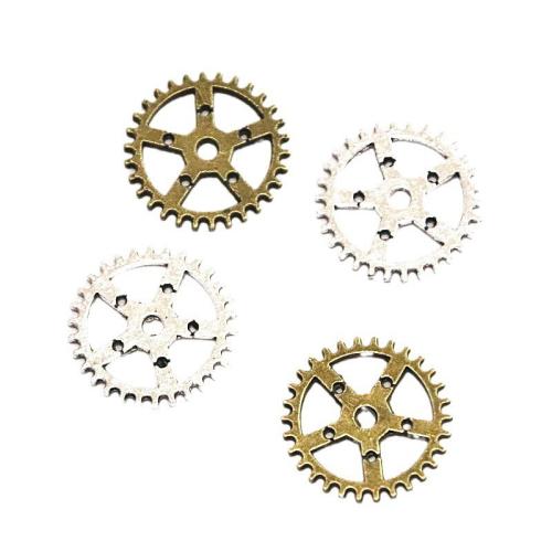 Zinc Alloy Pendants Gear Wheel plated DIY 25mm Sold By Bag