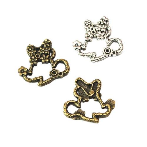 Zinc Alloy Pendler, Flower, forgyldt, du kan DIY, flere farver til valg, 25x22.80mm, 50pc'er/Bag, Solgt af Bag