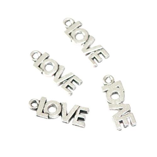 Cink ötvözet Alphabet Medálok, Ábécé betű, galvanizált, DIY, több színt a választás, 21x7.50mm, 100PC-k/Bag, Által értékesített Bag