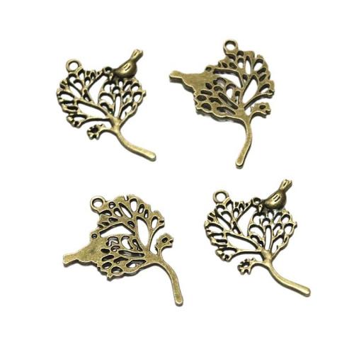 Zinc Alloy Pendler, Tree, antik bronze farve forgyldt, du kan DIY, 42.10x32mm, 40pc'er/Bag, Solgt af Bag