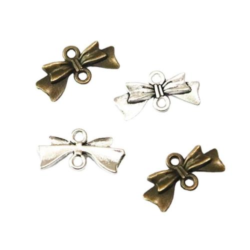 Bowknot Zinc Alloy priključak, Cink Alloy, pozlaćen, možete DIY, više boja za izbor, 20.70x10.60mm, 100računala/Torba, Prodano By Torba