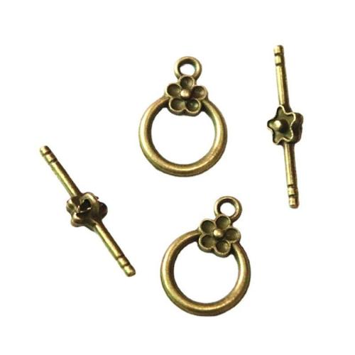 Fecho de alternância de liga de zinco, banho de cor bronze antigo, DIY, Ring 20*14MM, buckle length 26MM, 50PCs/Bag, vendido por Bag