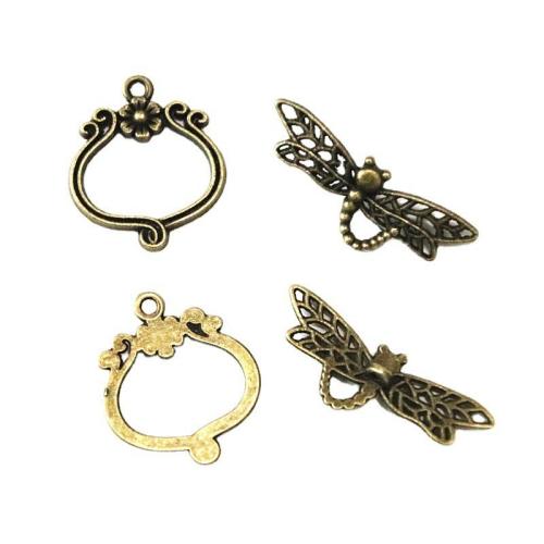 Zinc Alloy Toggle Clasp antique bronze color plated DIY 20.5*22.4MM Dragonfly 29*11.4MM Sold By Bag