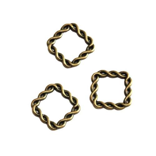 Zinklegering Linking Ring, Zinc Alloy, antiek brons plated, DIY, 21x21mm, 50pC's/Bag, Verkocht door Bag