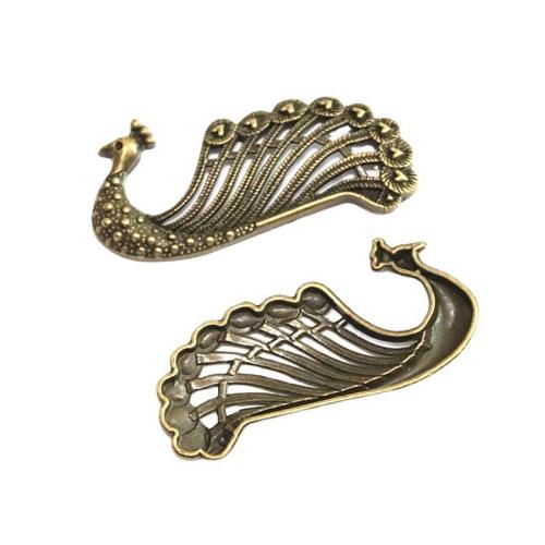 Hair Accessories DIY Findings Zinc Alloy Peacock antique bronze color plated Sold By Bag