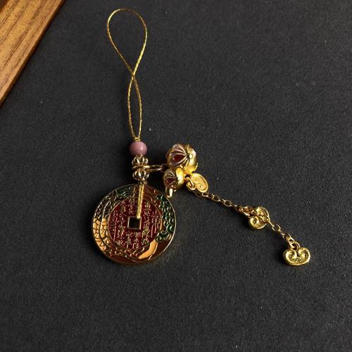 Hanging Ornaments Brass sang gold plated & enamel Sold By PC