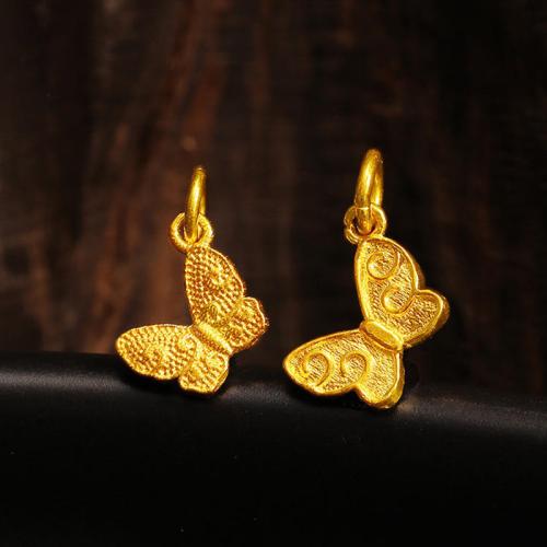 Brass Jewelry Pendants Butterfly gold color plated DIY Sold By PC