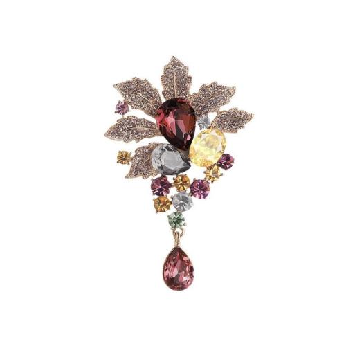 Zinc Alloy Brooches for woman & with rhinestone Sold By PC