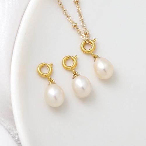 Brass Jewelry Pendants with Shell Pearl DIY Sold By PC