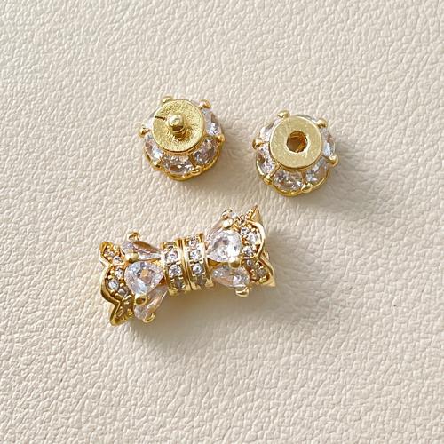 Brass Screw Clasp DIY & micro pave cubic zirconia Sold By PC