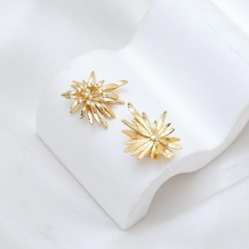 Brass Jewelry Pendants Flower DIY Sold By PC