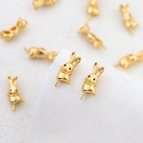 Brass Peg Bail Rabbit DIY & micro pave cubic zirconia Sold By PC