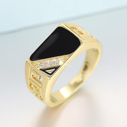 Cubic Zirconia Micro Pave Brass Ring & micro pave cubic zirconia & for woman & enamel Sold By PC