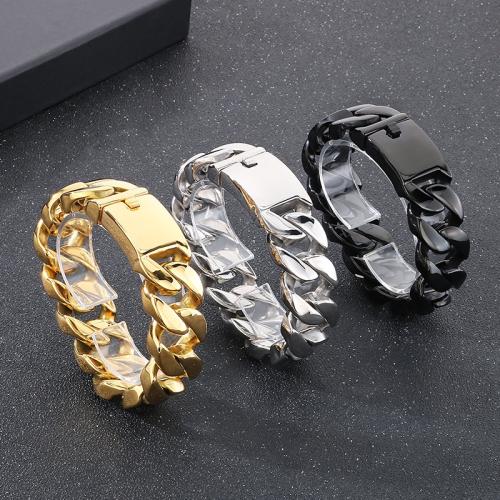 Stainless Steel Jewelry Bracelet 304 Stainless Steel plated for man Length 21 cm Sold By PC