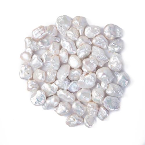 Barok ferskvandskulturperle Beads, Ferskvandsperle, du kan DIY, hvid, about:16-30mm, Solgt af PC