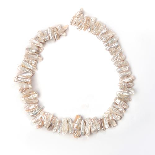 Cultured Biwa Freshwater Pearl Beads DIY white Approx 1mm Sold Per Approx 38 cm Strand