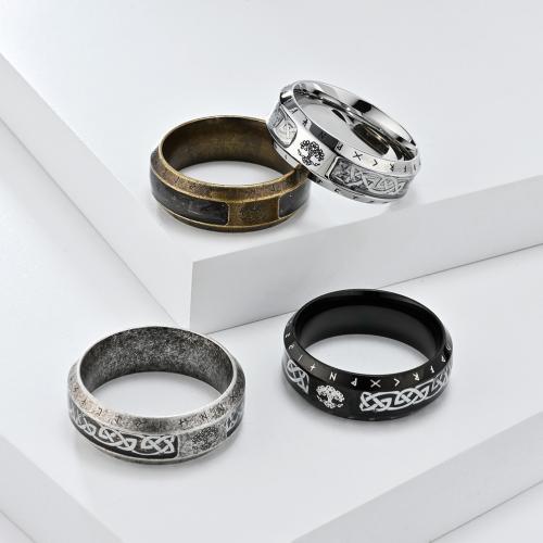 Stainless Steel Finger Ring 304 Stainless Steel polished fashion jewelry & for man Sold By Set