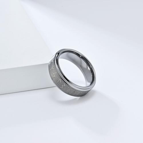 Tungsten Stålring til mænd, Wolfram stål, poleret, mode smykker & Unisex & forskellig størrelse for valg, flere farver til valg, Solgt af PC