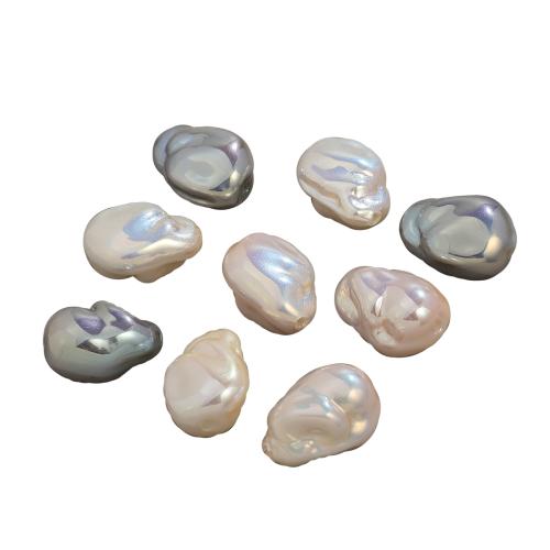 Glass Pearl Beads plated DIY Sold By Bag