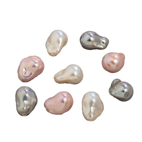 Glass Pearl Beads plated DIY Sold By Bag