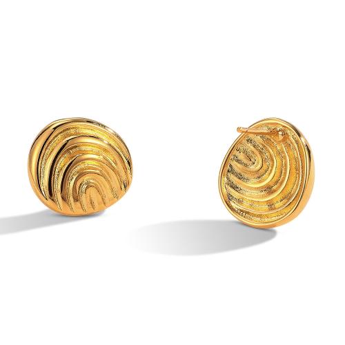 Brass Stud Earring plated for woman Sold By Pair