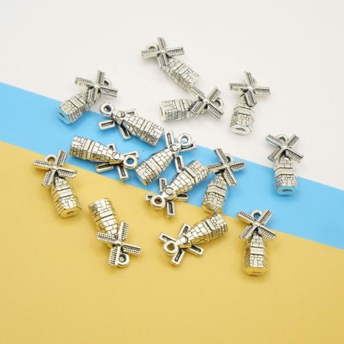 Zinc Alloy Pendants Pinwheel antique silver color plated DIY Sold By Bag