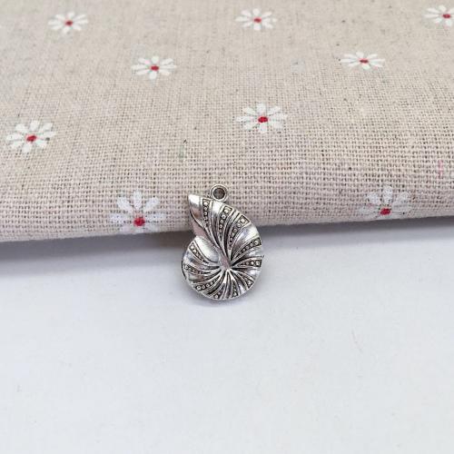 Zinc Alloy Pendants Conch antique silver color plated DIY Sold By Bag