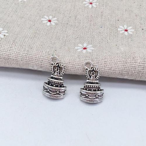 Zinc Alloy Pendants Cake antique silver color plated DIY Sold By Bag