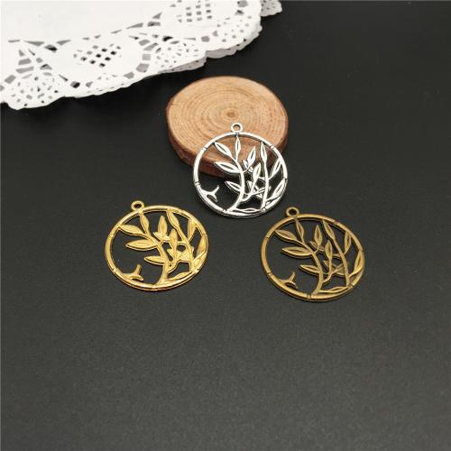 Zinc Alloy Pendants Round plated DIY Sold By Bag