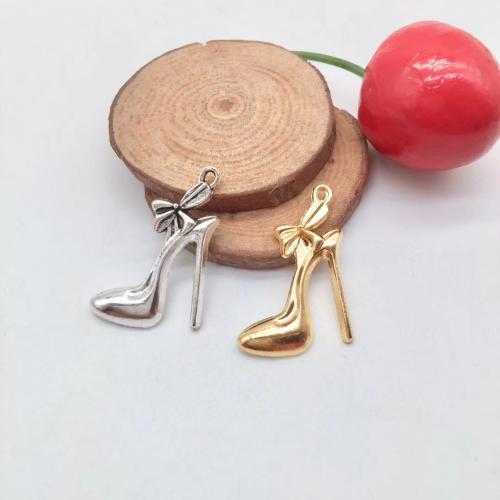 Sinc Alloy Hat Pendants, Bróga, plátáilte, DIY, dathanna níos mó le haghaidh rogha, 30x19x3mm, 100ríomhairí pearsanta/Mála, Díolta De réir Mála