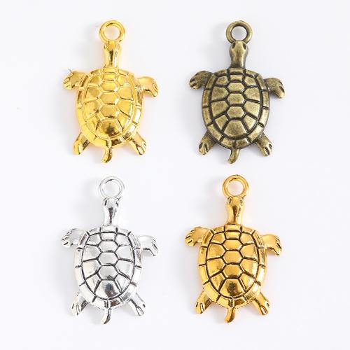 Zinc Alloy Animal Pendler, Turtle, forgyldt, du kan DIY, flere farver til valg, 26x11x4mm, 100pc'er/Bag, Solgt af Bag