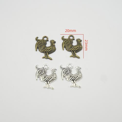 Zinc Alloy Animal Pendants Chicken plated DIY Sold By Bag