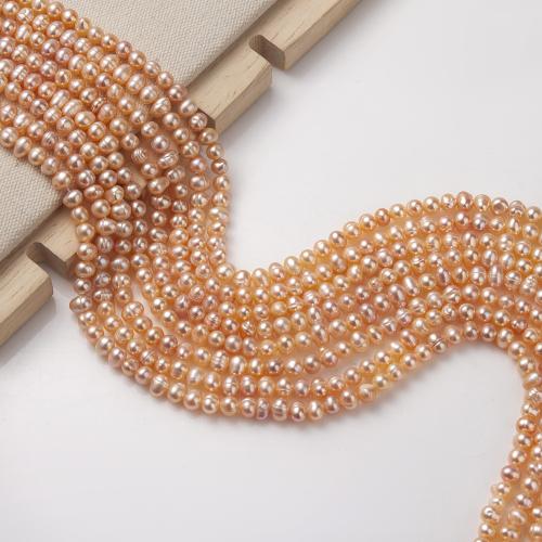 Cultured Potato Freshwater Pearl Beads Round DIY 4-5mm Sold Per 38 cm Strand